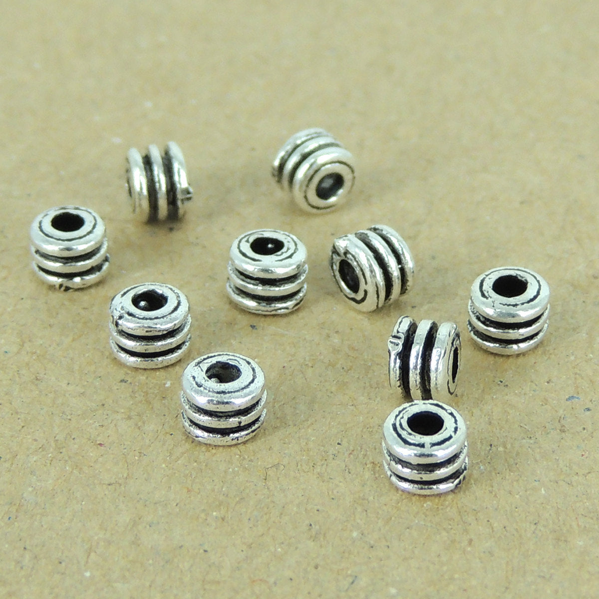 Genuine Sterling Silver Wheel Spacer Beads for Jewelry Making