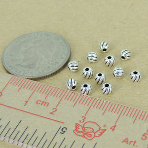20 PCS Patterned Spacer Beads - S925 Sterling Silver WSP396X20