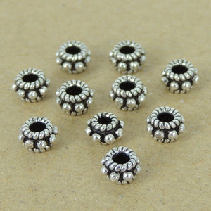 10 PCS Vintage Small Art Deco Spacers - S925 Sterling Silver WSP397X10